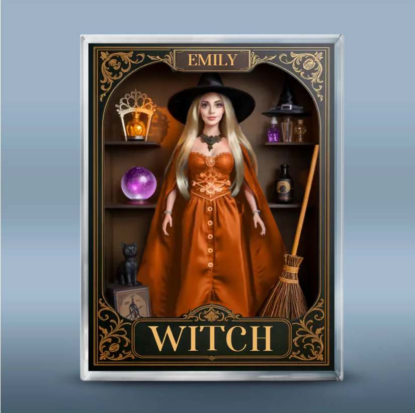 Custom Rectangle Shaped Acrylic Plaque Personalized Halloween Witchy Gifts For Women A Beauty Born Of Night