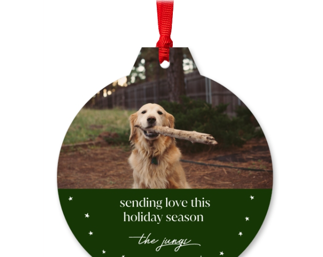 Custom Christmas Ornament White Star Christmas Gift for Her or Him