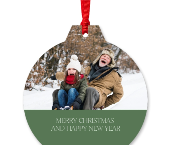 Custom Christmas Ornaments With Red Bows Personalized Christmas gift