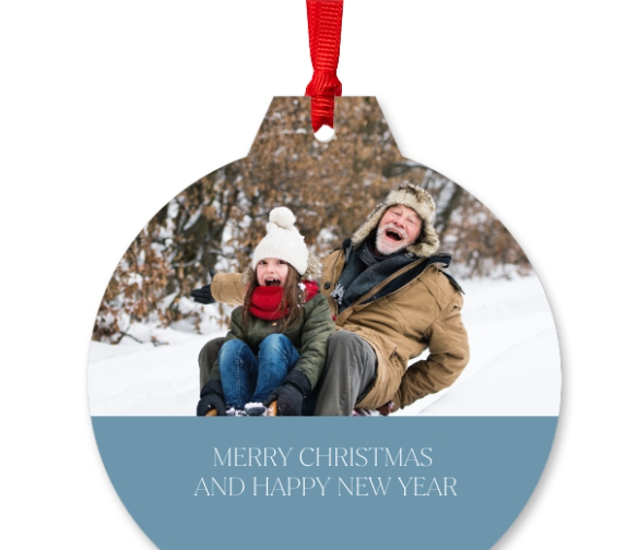 Custom Christmas Ornaments With Red Bows Personalized Christmas gift