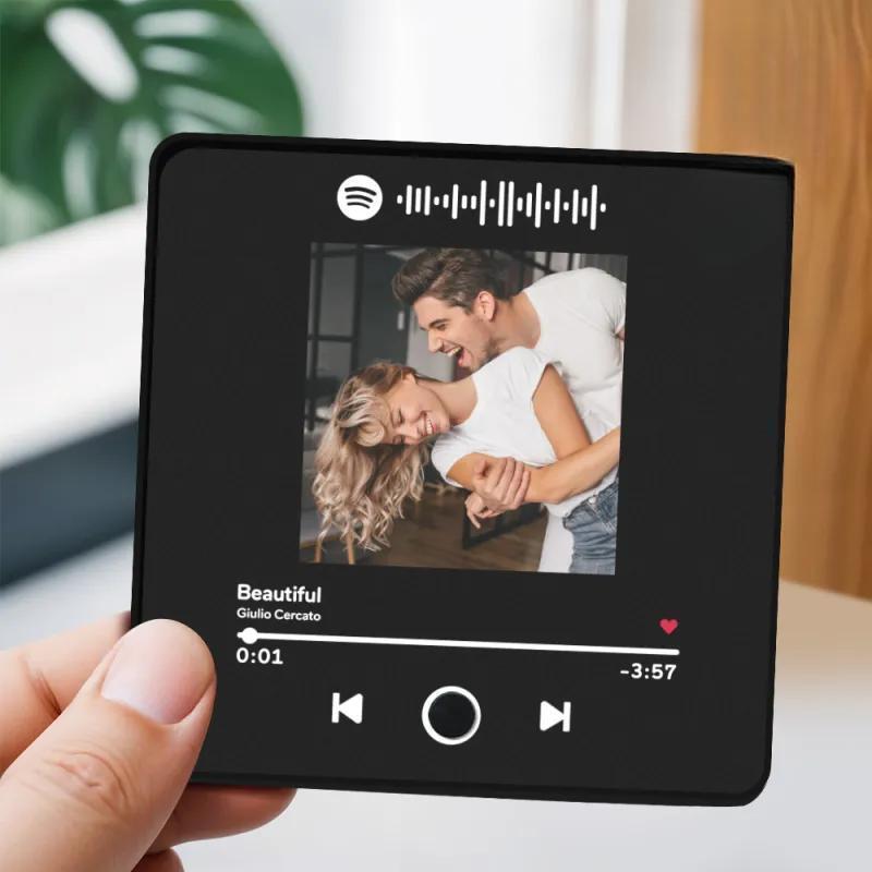 Personalized Photo Spotify Music Fridge Magnet Custom Wall Photo Sticker Music Fridge Magnet Can Play Songs