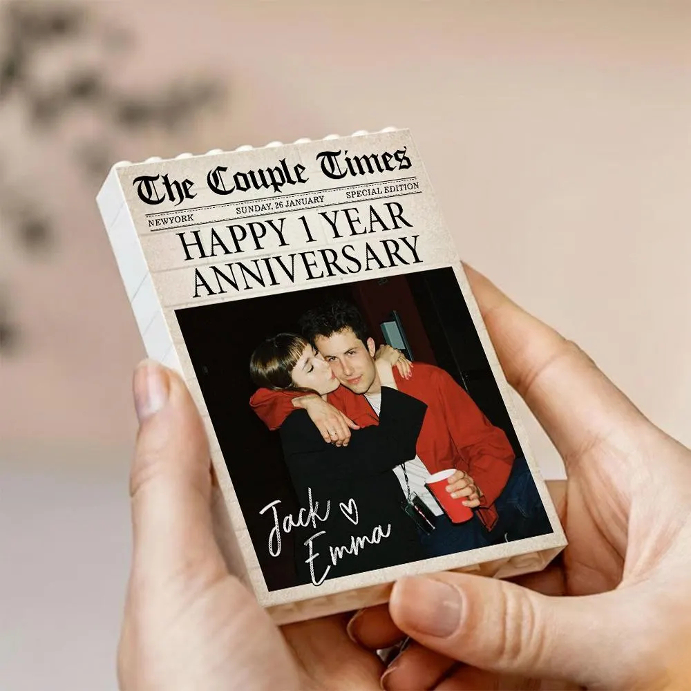 Custom Photo Building Block: Couple Playing Card Puzzle Blocks, Valentines Day Gifts For Boyfriend, Anniversary Gifts, Romantic Home Decor