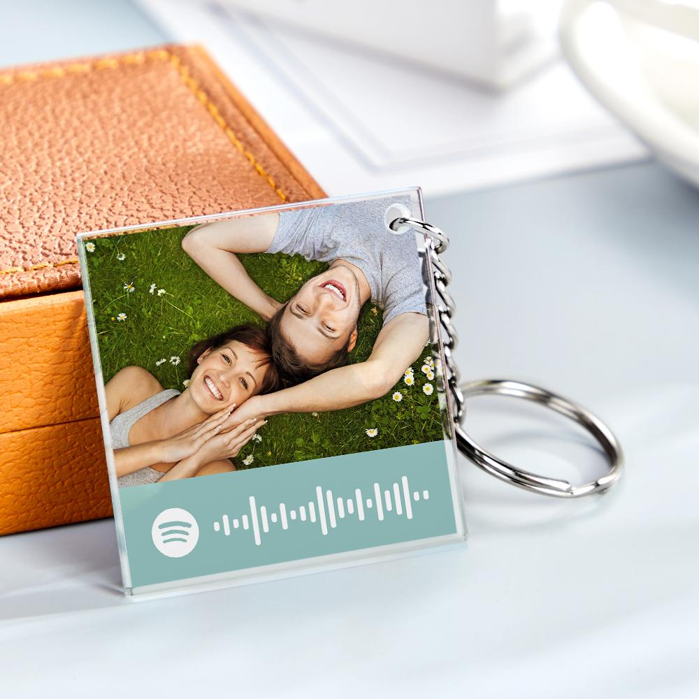 Custom Calendar Keychain Photo Keychain Spotify Code Keychain Personalized Gifts