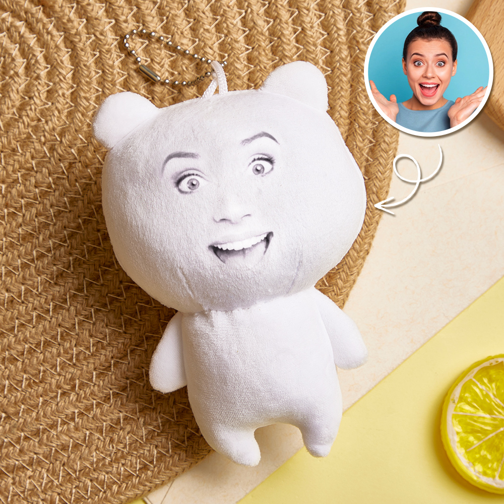 Custom Face Expression Funny Plush Doll Bag Charm Gifts for Him Her