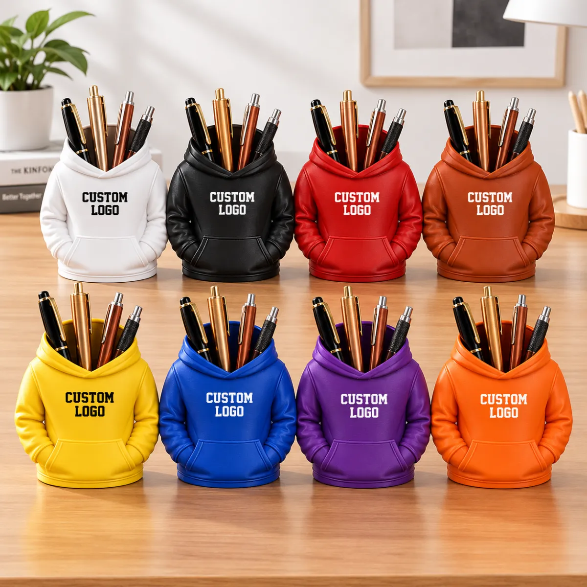Custom Logo Hoodie Pen Holder 3D Printed Desk Organizer