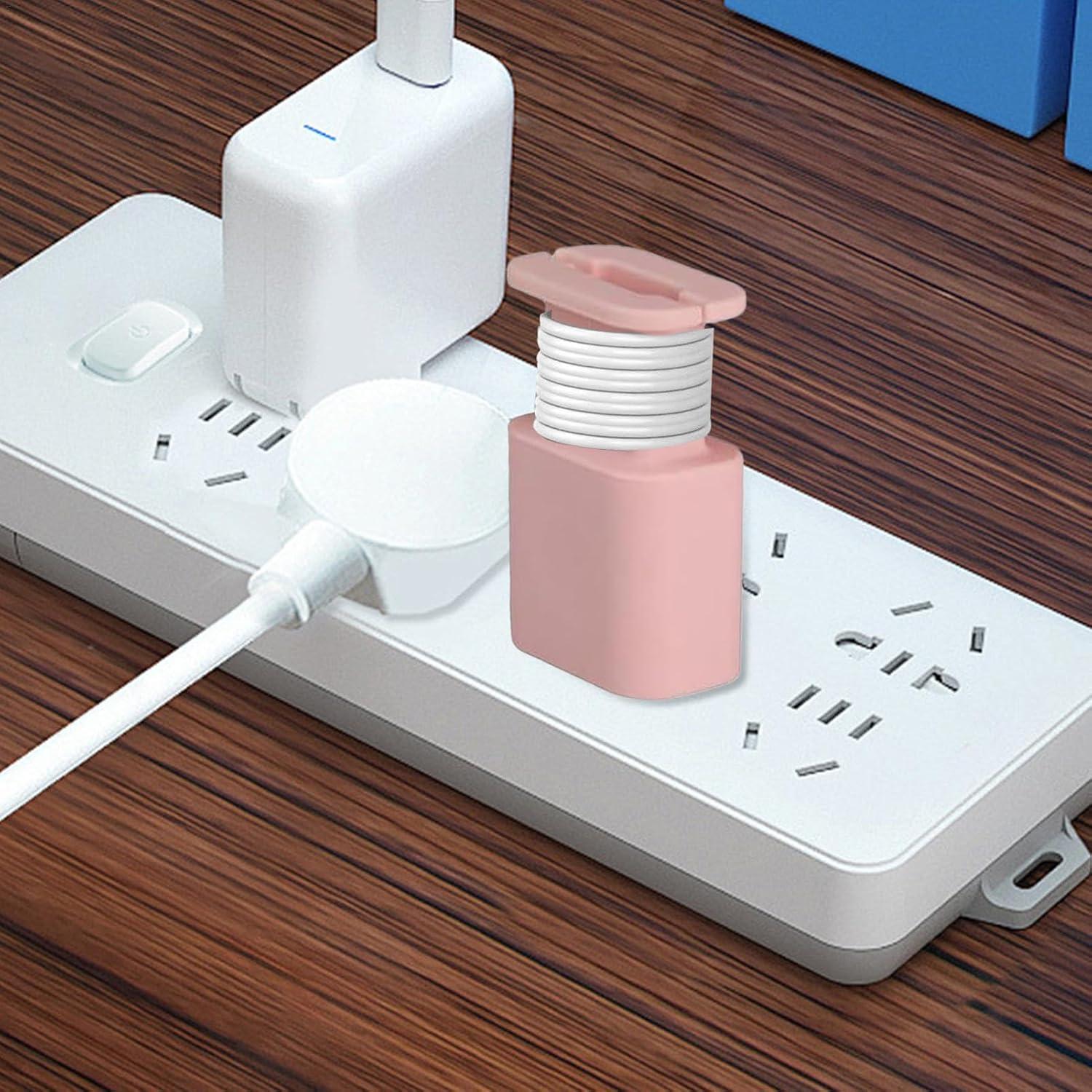 Silicone Charger Protector | 2 in 1 Silicone Charger Protector with Cord Wrap,Silicone Power Adapter Case Silicone Power Charger Case for 18w/20w Phone Charger - 