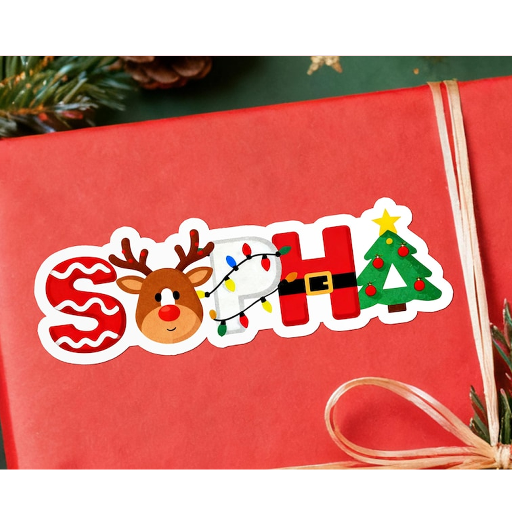 Personalized Christmas Present Labels/Custom Name Tags/Christmas Sticker/Christmas Name Labels for Holiday Gifts/Christmas Gift Tag Stickers