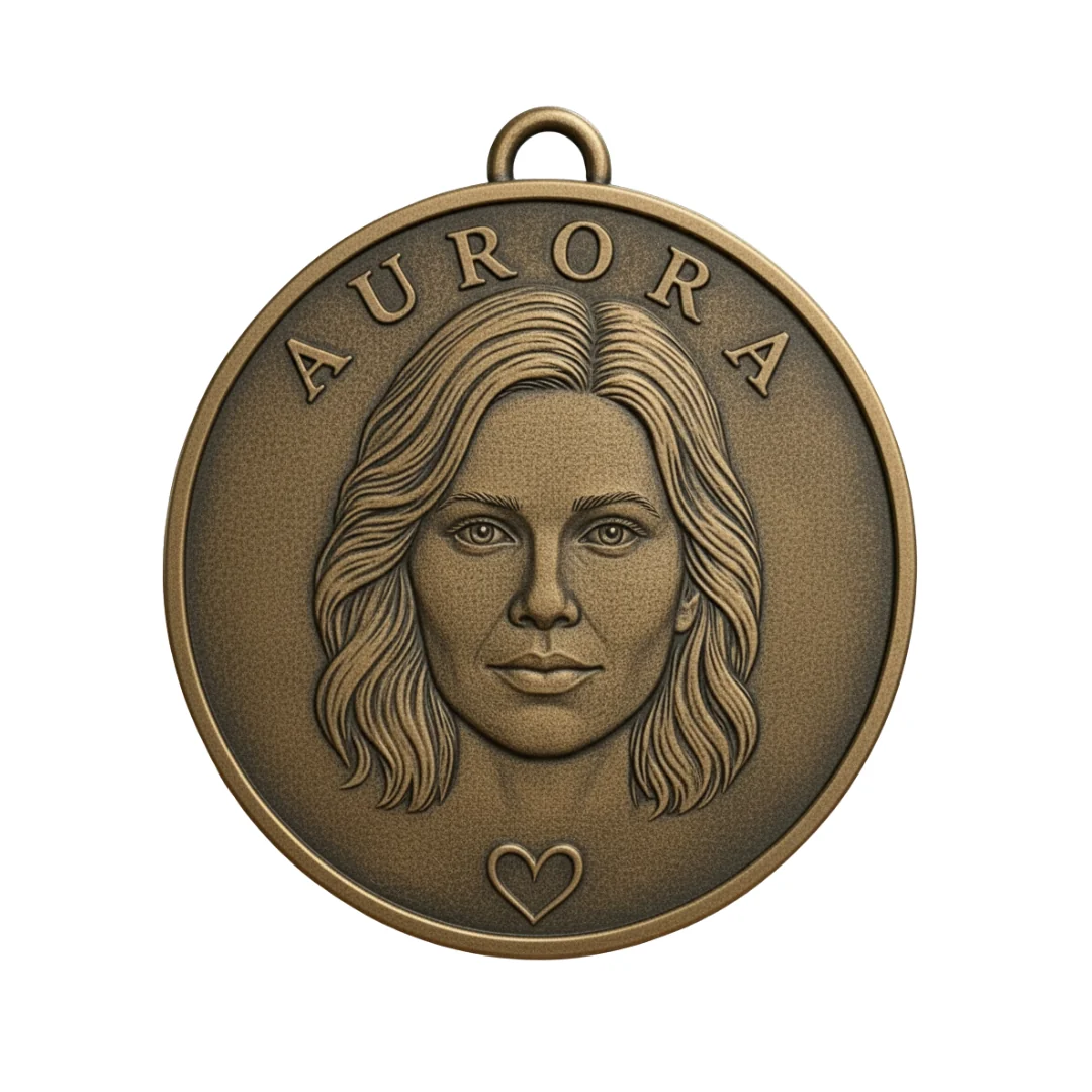 Custom 2D Portrait Coin From Photo, Personalized Engraved Keepsake Gift