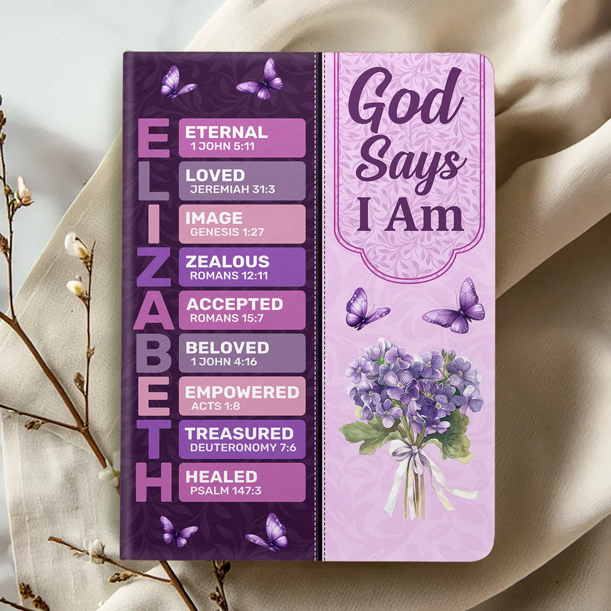 God Says I Am | Personalized Leather Cover Notebook