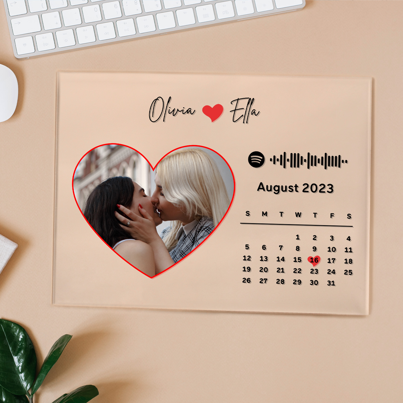 Personalized Spotify Plaque Lesbian LGBT Decor Love is Love Gift