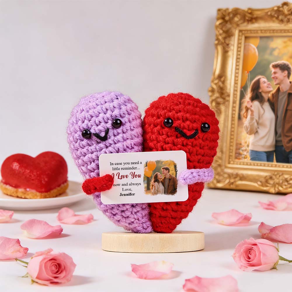Custom Photo In Case You Need A Little Reminder - Personalized Doll Crochet With Custom Card - 