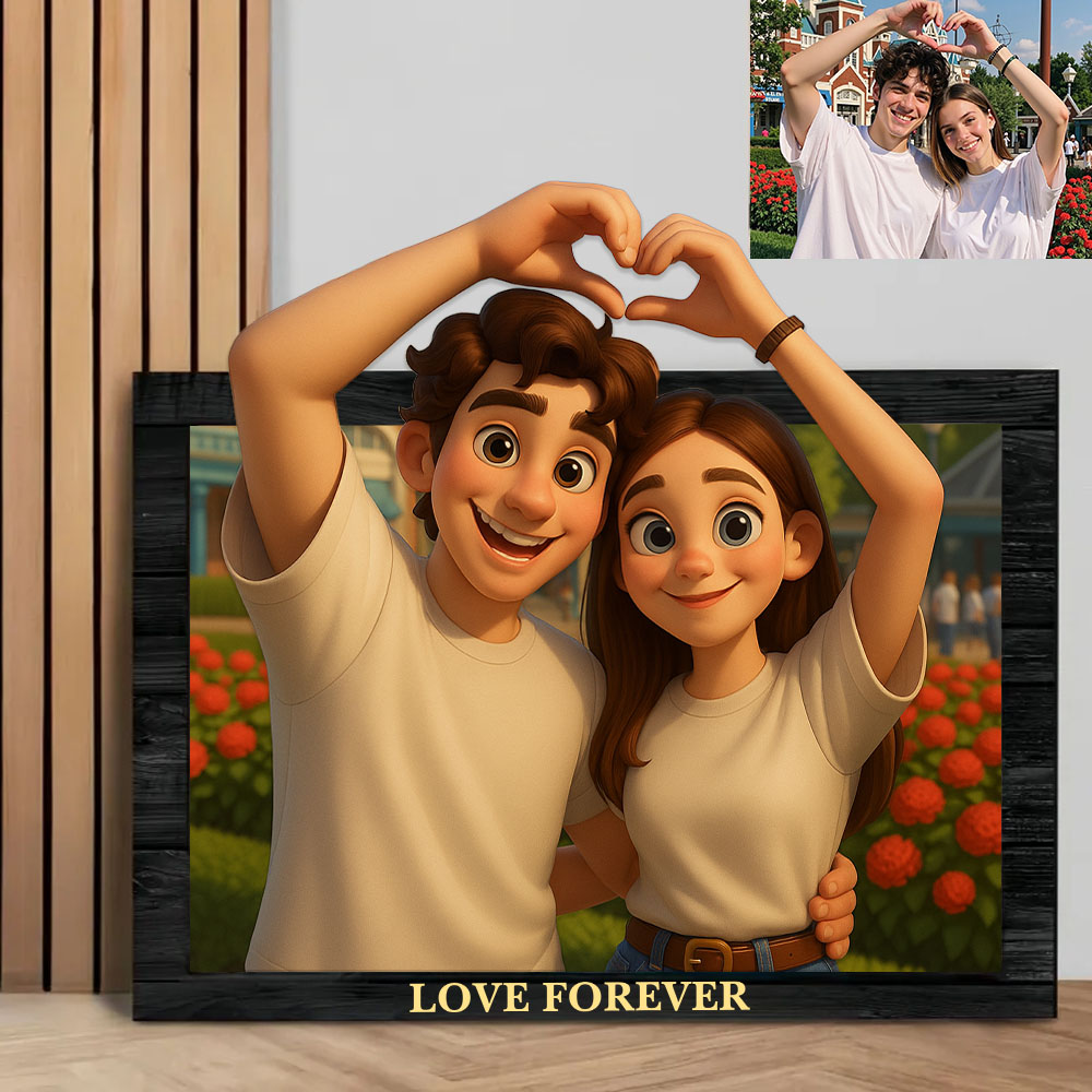 Custom Photo Cartoon-Style Picture Wooden Frame