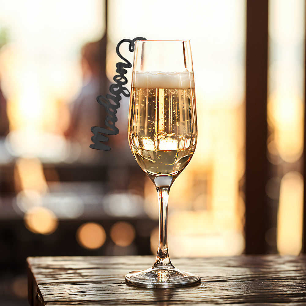 Personalized Place Cards for the Champagne Flute Name Cards Wedding Table Decoration -