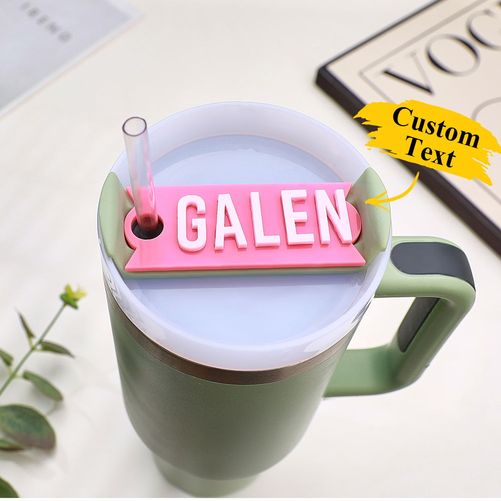 Personalized Tumbler Name Tag Acrylic 3D Summer Cup Creative Gift
