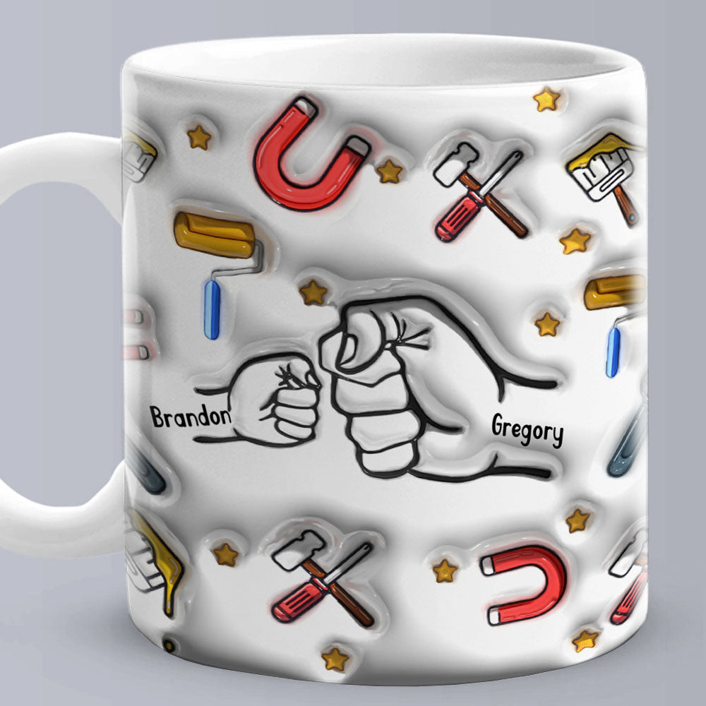 Personalized Custom 3D Inflated Effect Printed Mug Father's Day Gifts - MyPhotoBoxerUk
