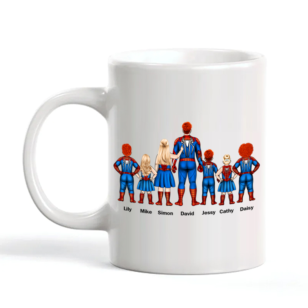 Father's Day Gifts Personalized Super Hero Printed Mug 1-6 Kids
