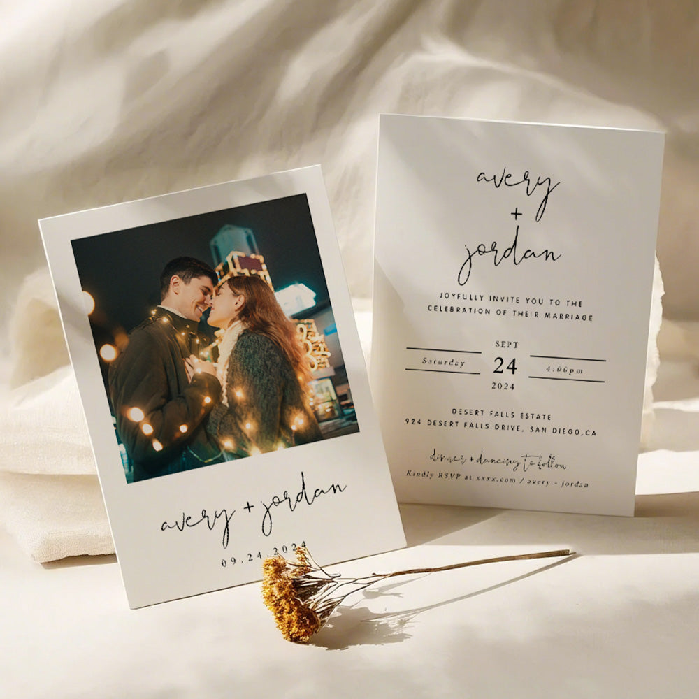 Personalized  Wedding Invitation Card Photo Wedding Invitation -