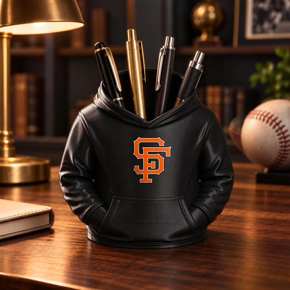 3D Printed Baseball Team Hoodie Pen Holder Desk Organizer Fan Gift