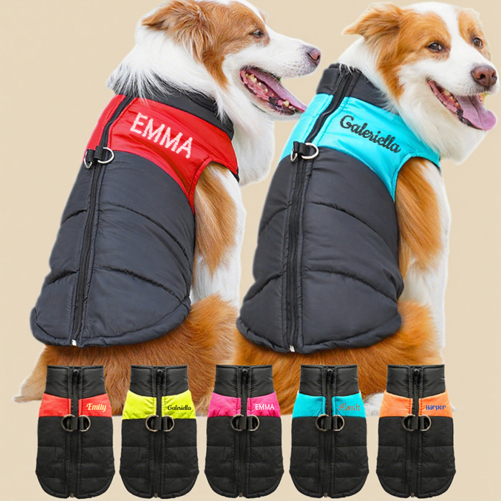 Personalized Embroidery Pet Warm Cotton Vest
