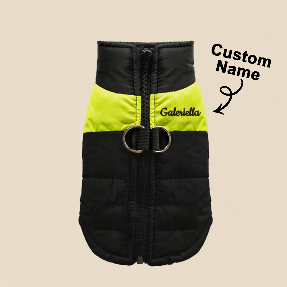 Personalized Embroidery Pet Warm Cotton Vest