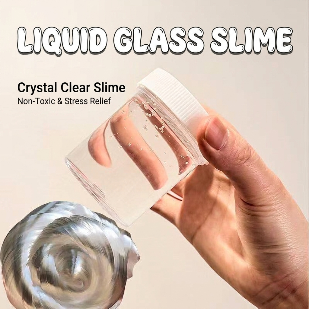 Super Glossy Crystal Slime - Non-Newtonian Liquid Glass Mud Sensory Toy