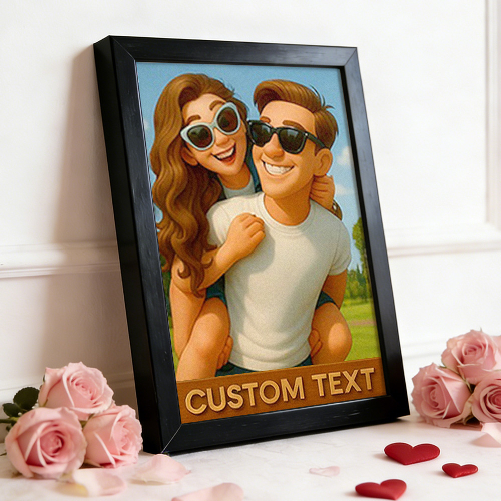 Personalized Couple Photo Cartoon Frame Wall Decorations