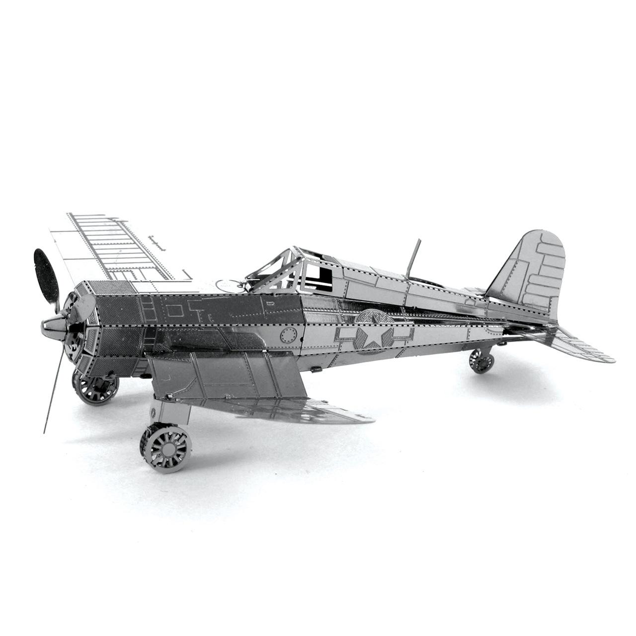 3D Metal Puzzle Aircraft Battleship Model - DIY Assembly Kit for Adults - 