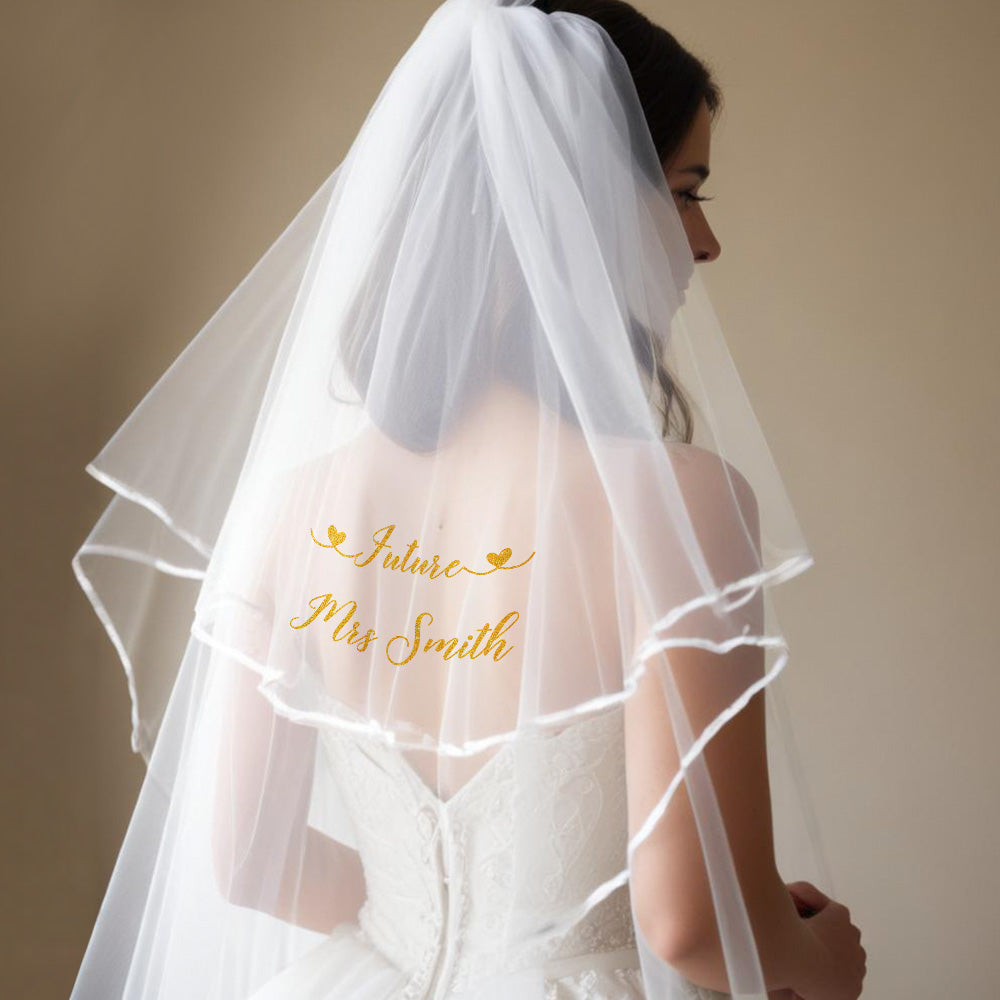 Personalized Bride Veil Sash Set Bride to be Veil Hen Party Accessories