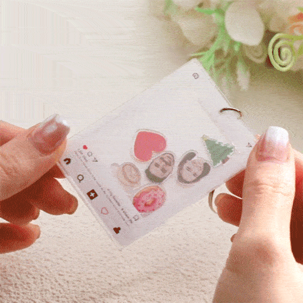 Custom Face Acrylic Keychain Personalized Text