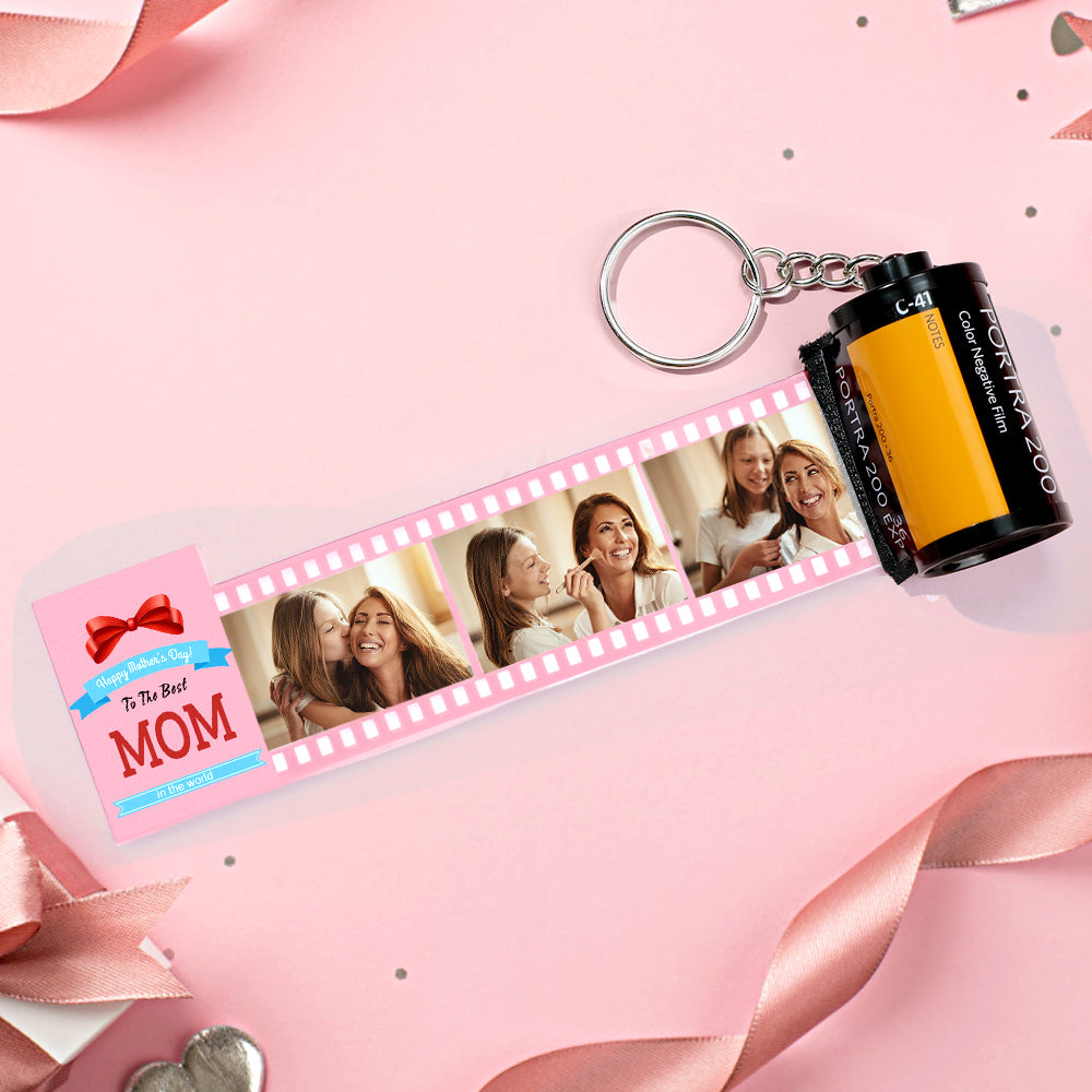 Custom Photo Film Roll Keychain Storyful The Best Mom Camera Keychain Mother's Day Gift -