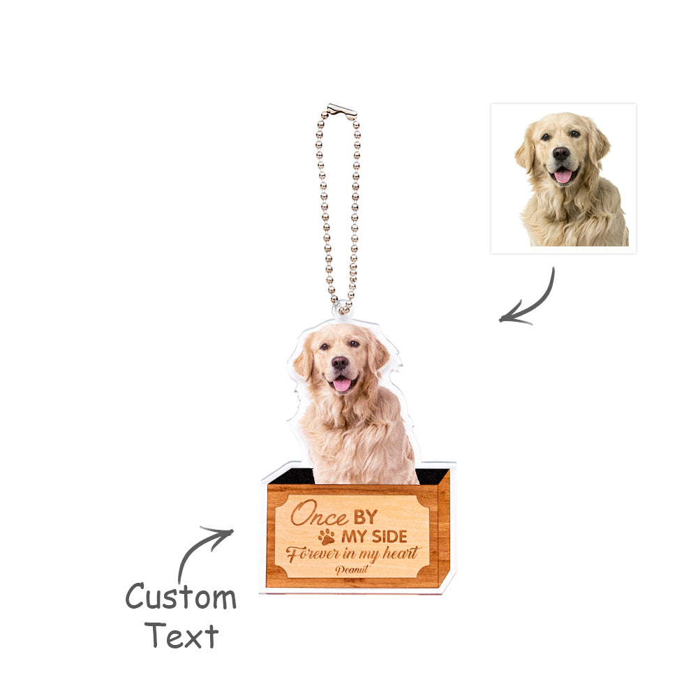 Personalized Dog Memorial Ornament Once By My Side Forever In My Heart Customize Your Pet's Photo