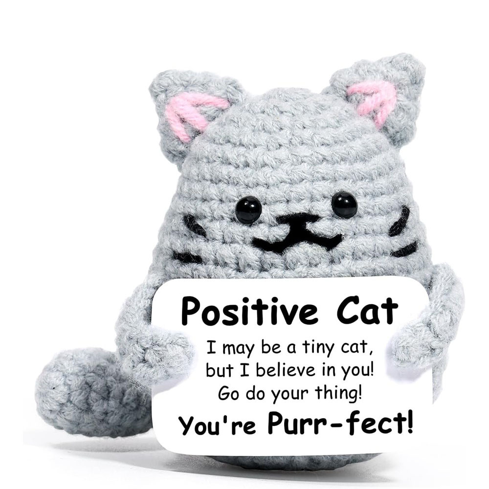 Crochet Cats, Knitted Dolls Positive Kitten Gifts
