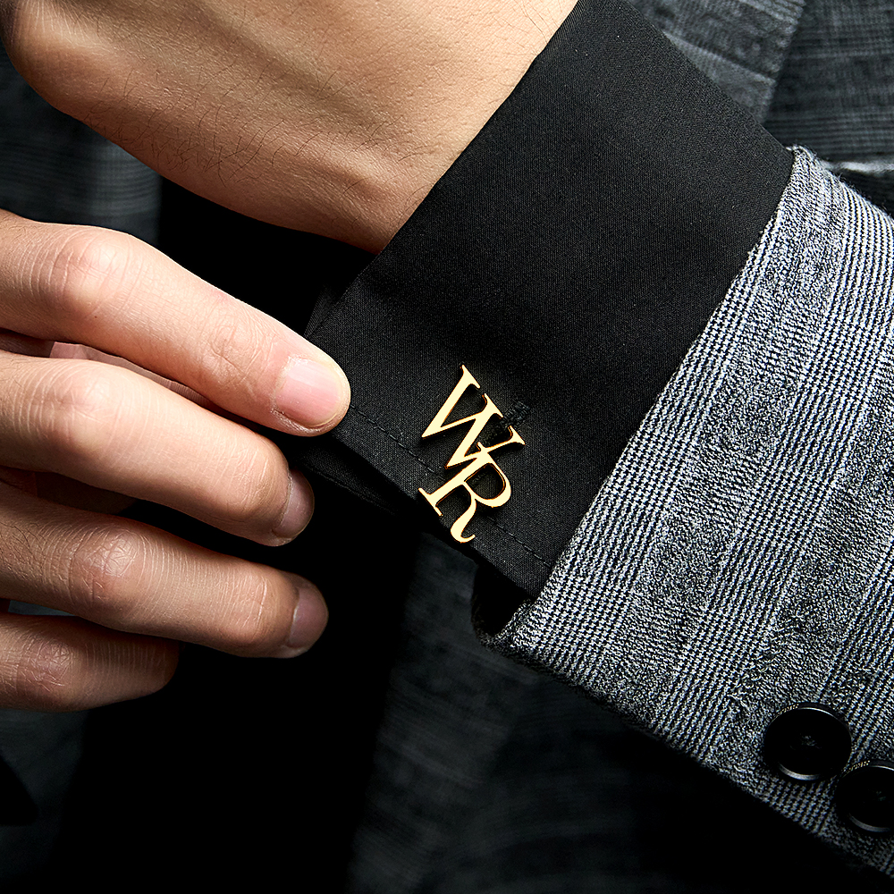 Custom Cufflinks for Men Groom Wedding Cufflinks - Groomsmen gift Personalized Name Cufflinks - Customized Cufflinks Initials Cufflinks - Sterling Silver Cufflinks