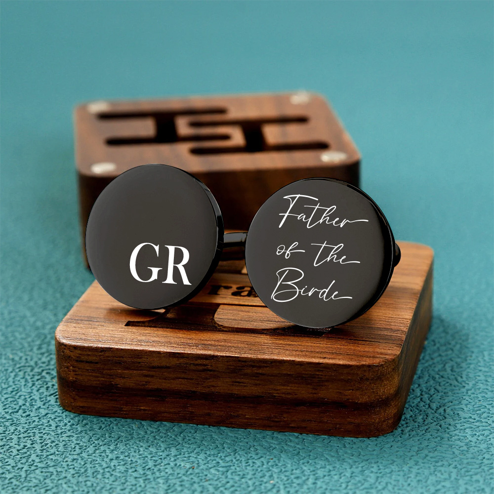 Personalized Father of the Bride gift Cufflinks, Custom Wedding Day Gifts, Father's Day gift, Thank you Wedding Gift, Gifts from Bride
