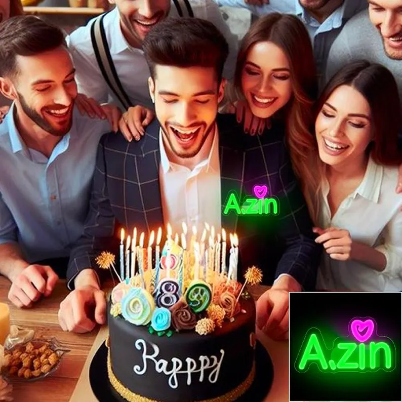 Customized Name Neon Lights Brooch Fan Support Lights Personalized Fans Gift Accessories