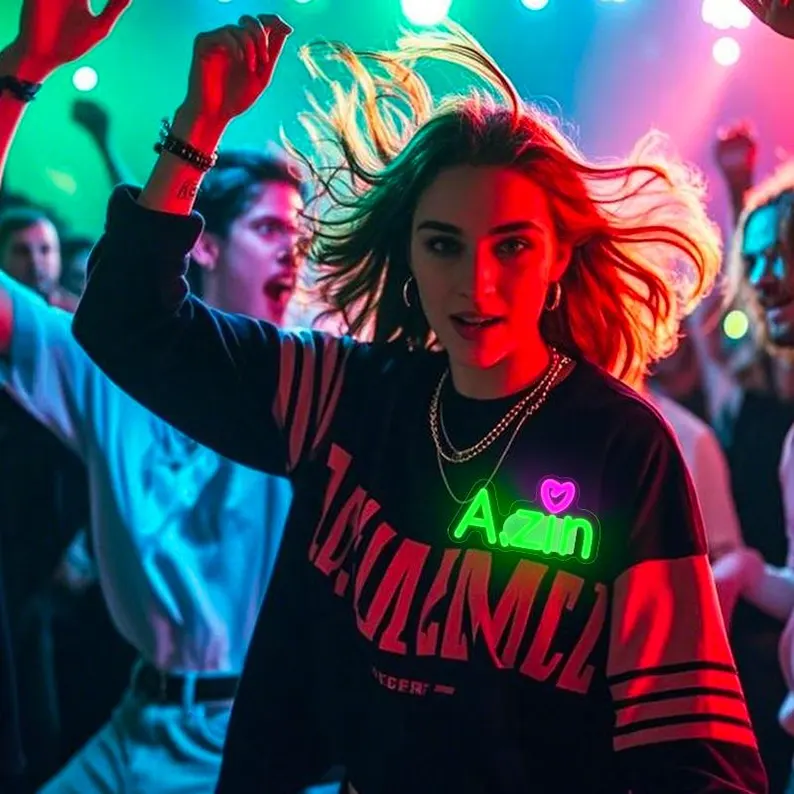 Customized Name Neon Lights Brooch Fan Support Lights Personalized Fans Gift Accessories