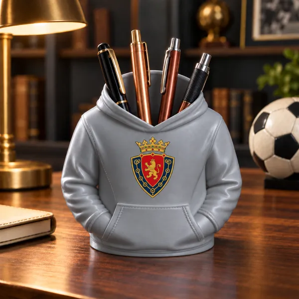 Spain Football Hoodie Pen Holder 3D Printed Desk Organizer Soccer Fan Gift