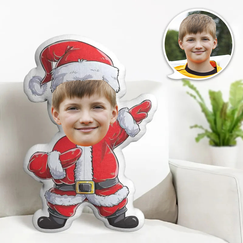 Custom Face Pillow Personalized Photo Pillow Suede Christmas Dress MiniMe Pillow Gifts for Christmas