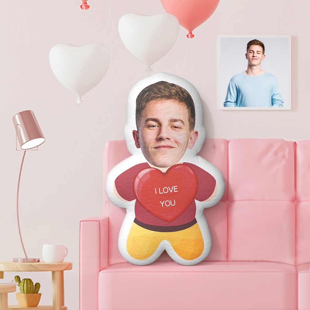Custom Valentine's Day Minime Photo Throw Pillow Personalized Funny Pillow Gifts