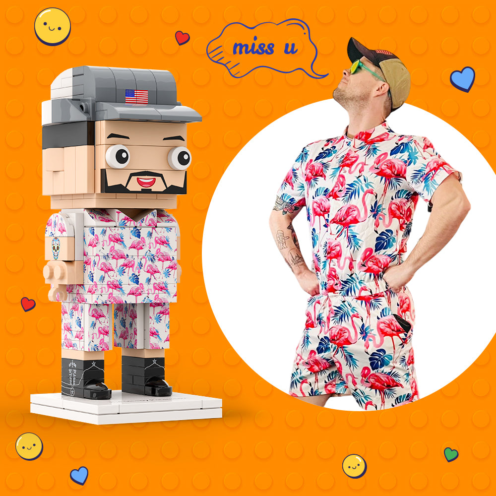 The Sleepy Paramedic Recommended Full Body Customizable 1 Person Custom BrickHeads Upgraded Version Small Particle Block Toy For All Brick Figure Lovers Personalized Father's Day Gift - 