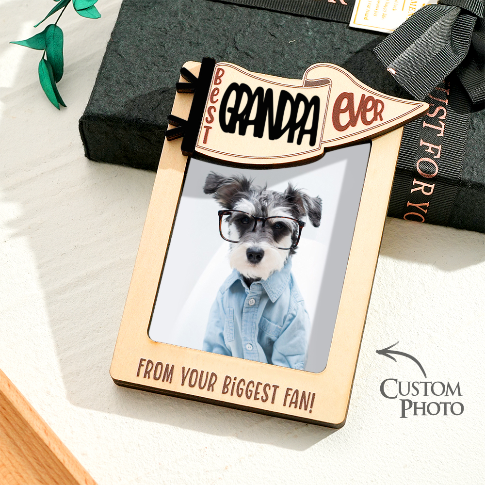 Personalized Picture Frame Fridge Photo Magnet Gift for Pet Lovers