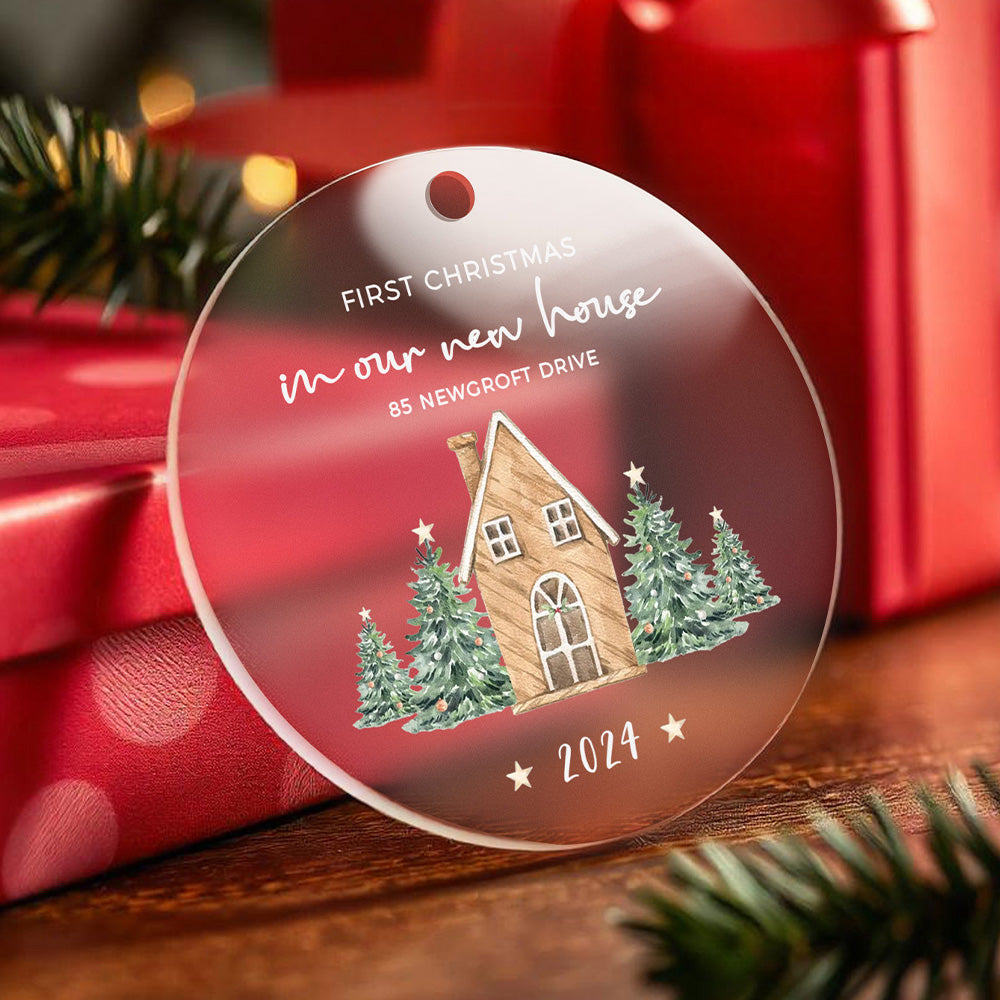 Personalised New Home Ornament First Home Christmas Ornament for Housewarming Gift - 