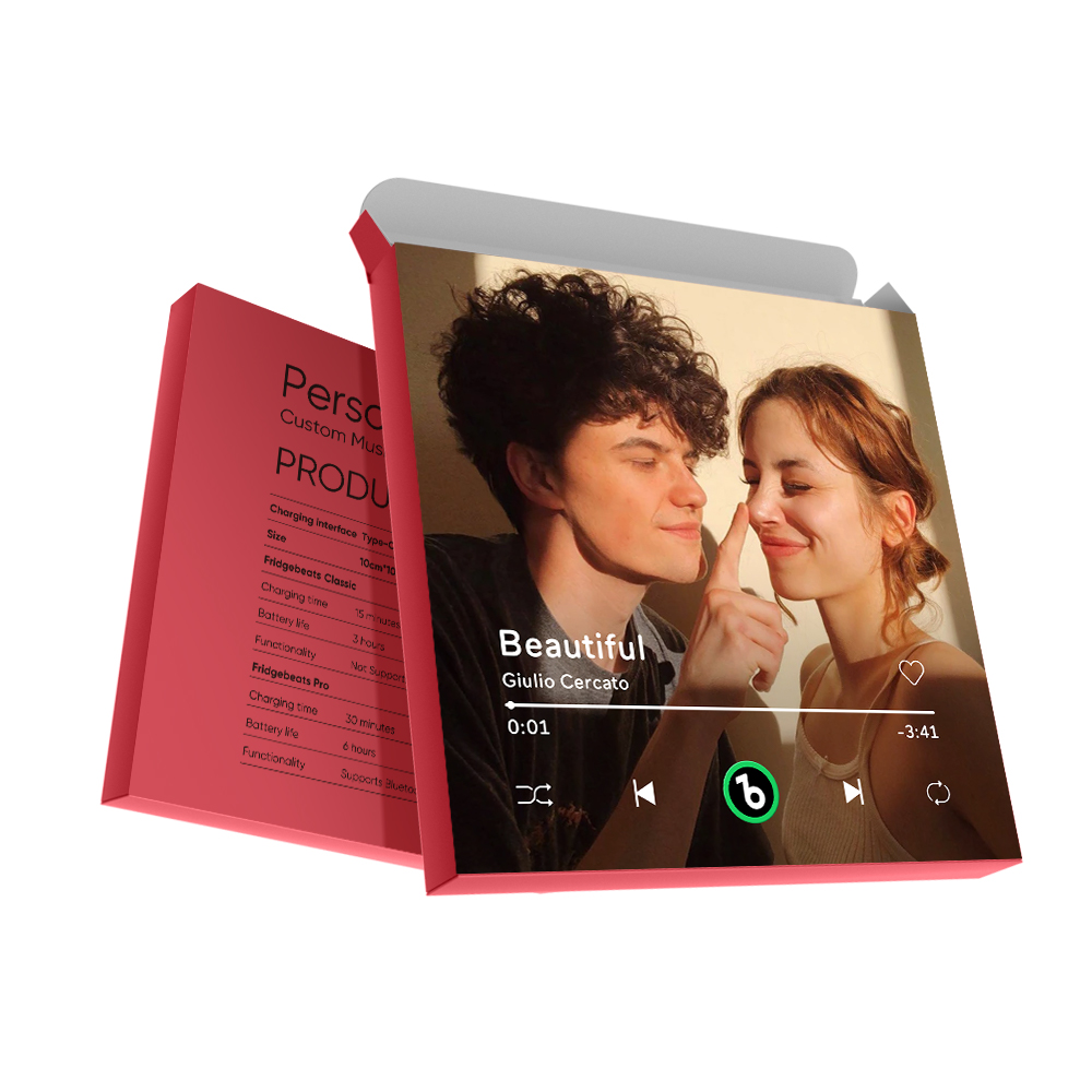Gift Box With Your Photo - Christmas Red - 