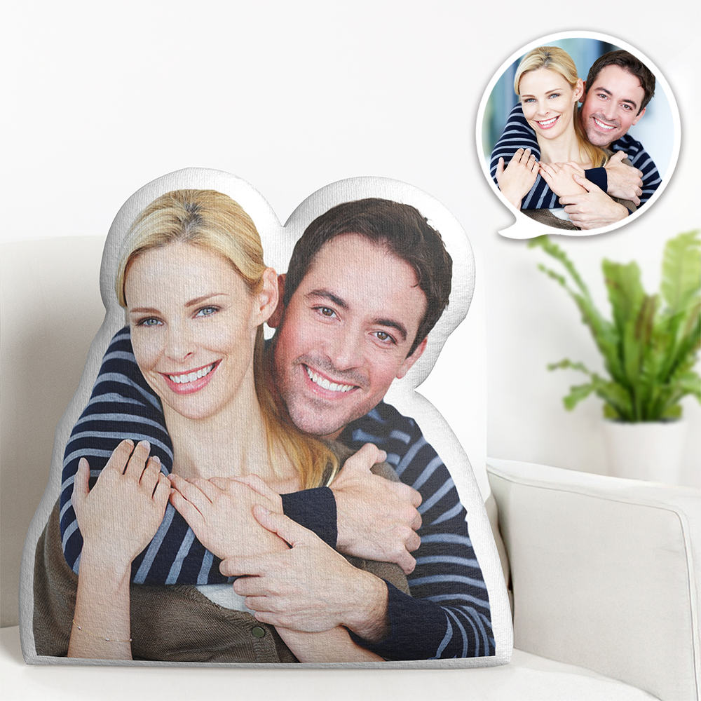 Custom Couple Pillow, Personailzed Face Pillow, 3D Portrait Pillow Valentine's Day Gifts