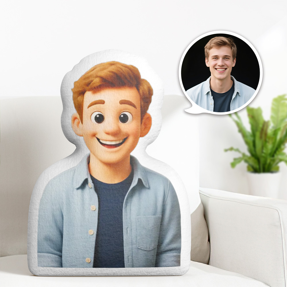 Custom Face Body Pillow 3D Cartoon Throw Pillow Home Decor Gift
