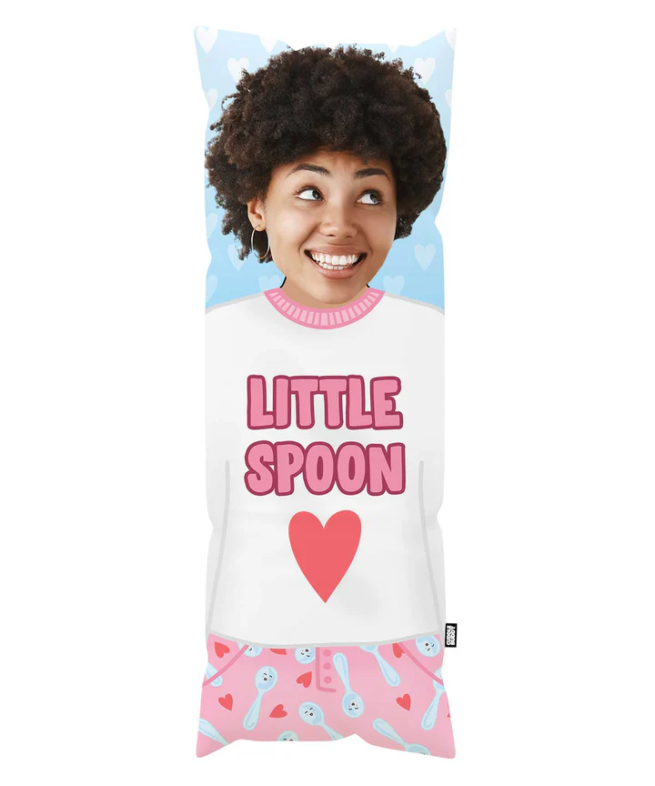 Custom Cuddle Body Pillow Little Spoon for Him - 