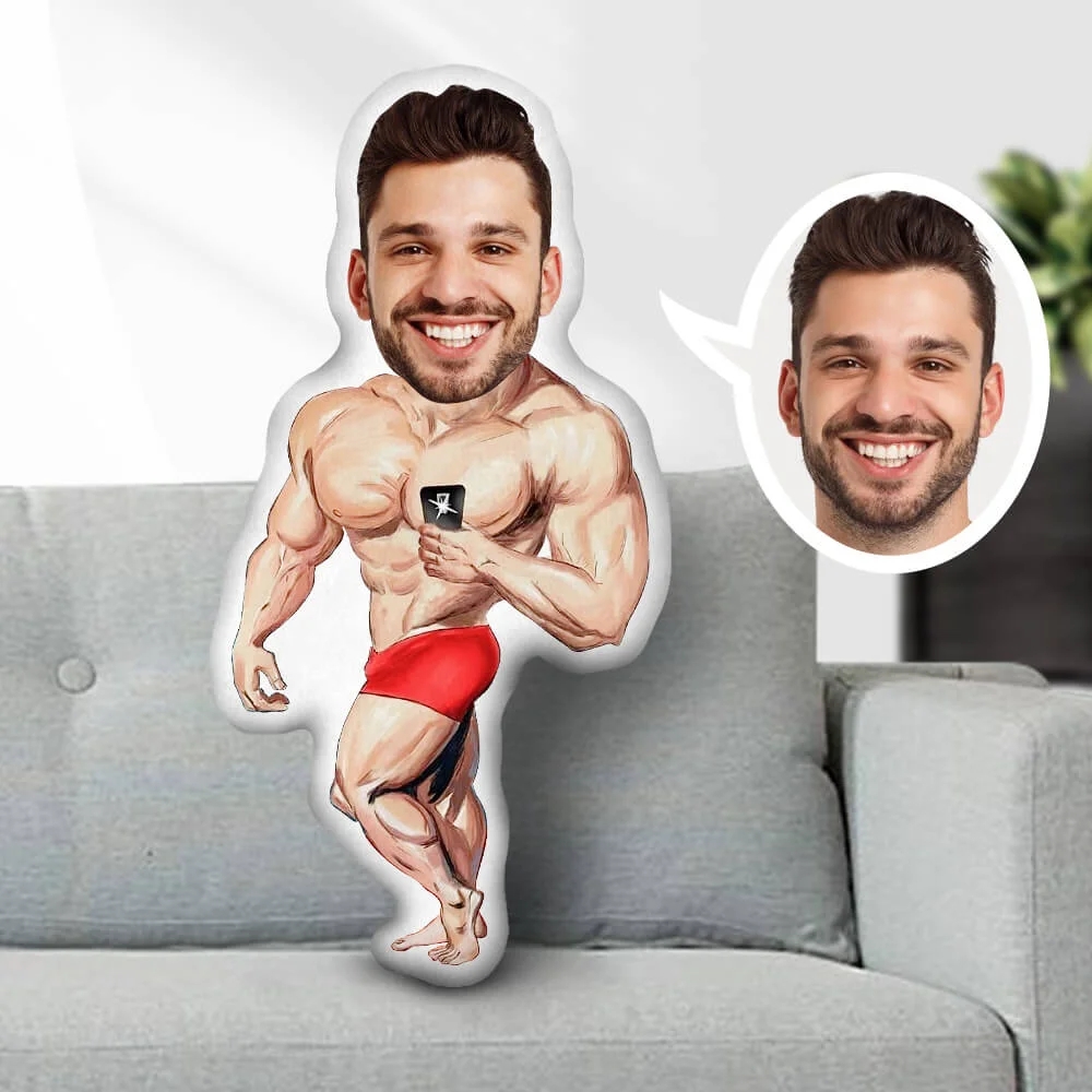 Custom Pillow Face Body Pillow Body Builder Boy Side Personalized Photo Pillow Gift Pillow Toy Throw Pillow MiniMe Pillow Dolls and Toys - 