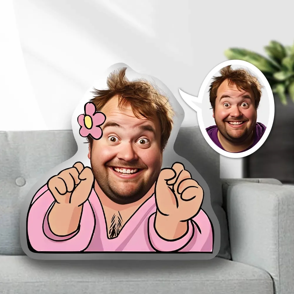 Custom Photo Face Pillow, My Husband Funny Man Face Pillow, Face Picture Pillow Doll, Face Body Pillow, Personalized Doll - 