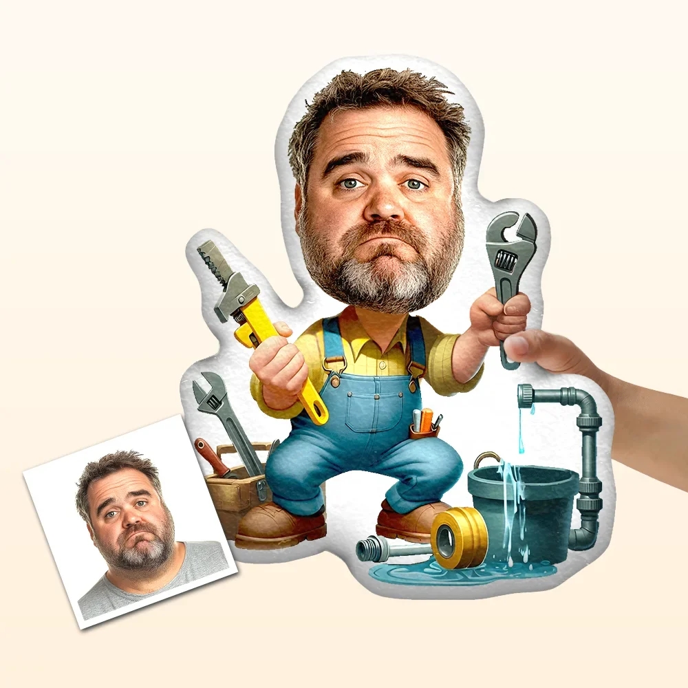 Custom Photo Face Pillow,Repairman Valentine'S Day Gift Face Pillow, Face Picture Pillow Doll Face Body Pillow Personalized Doll - 