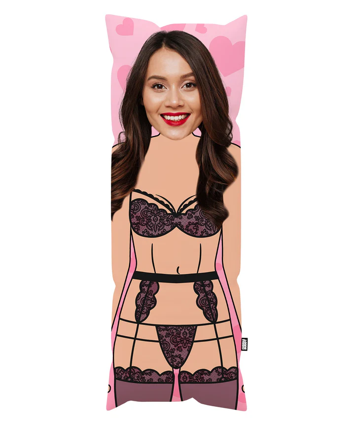 Custom Cuddle Body Pillow Smoking Hot Girlfriend in Lingerie for Him 4 Styles - 